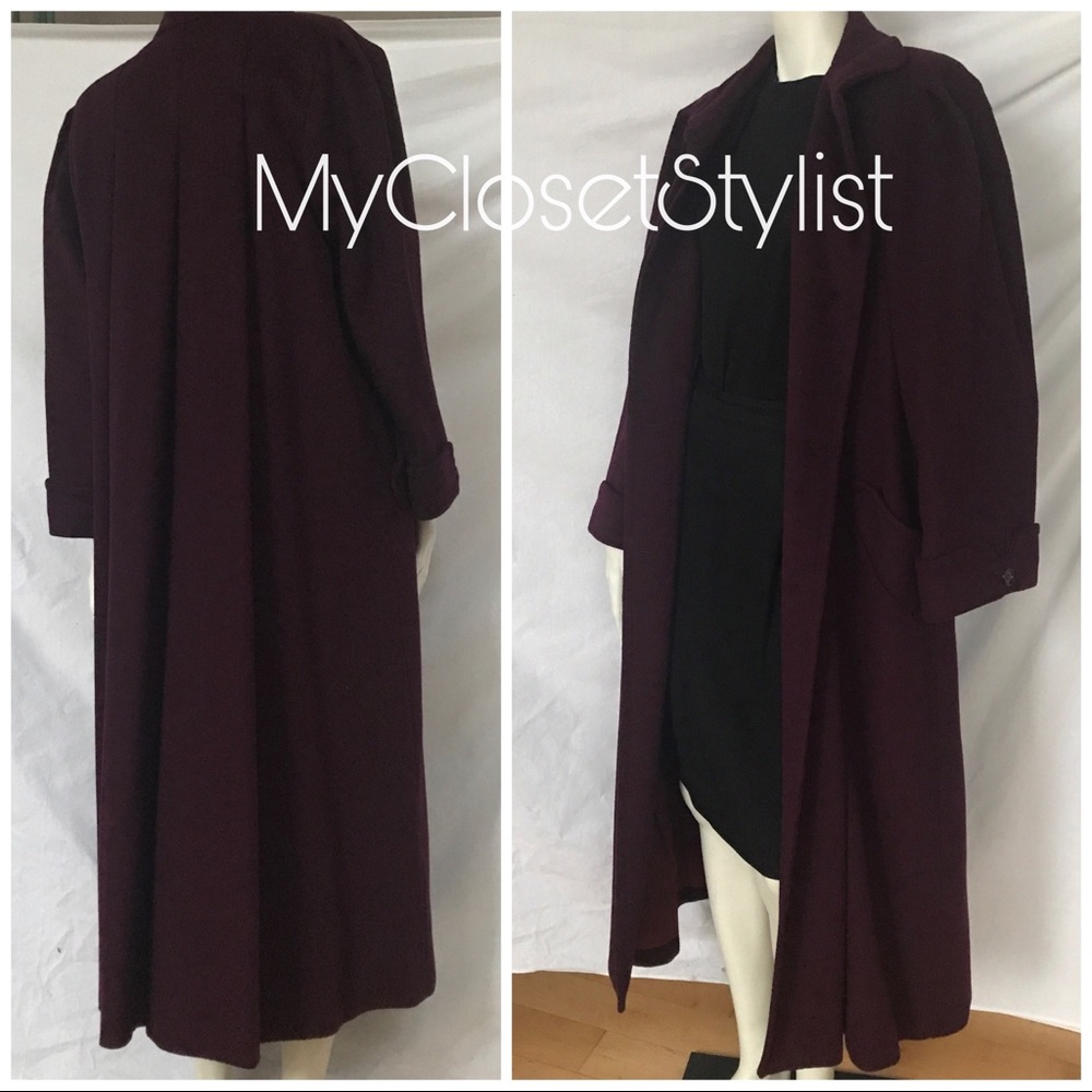 Searle Wool Coat LONG Flowing Full Length NEW! Berry 4 Small RARE UNIQUE STAPLE
